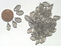 50 12x6mm Black Diamond Narrow Leaf